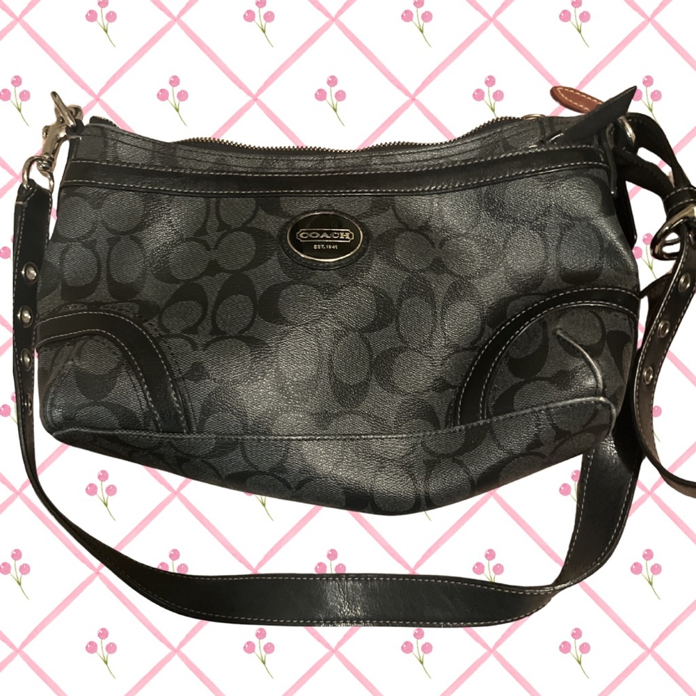 Coach Black and Gray Crossbody Bag